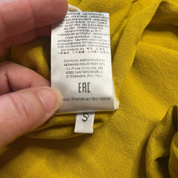NWT Erika Cavallini- Yellow Tie Tunic Vest. Size S - Picture 5 of 9